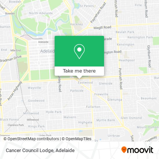 Cancer Council Lodge map