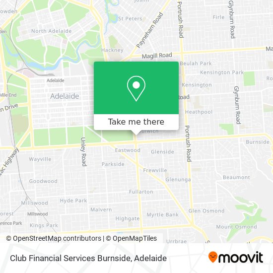 Club Financial Services Burnside map