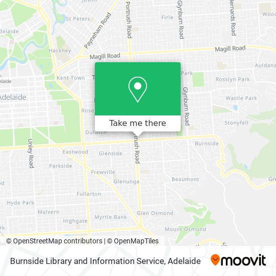 Burnside Library and Information Service map