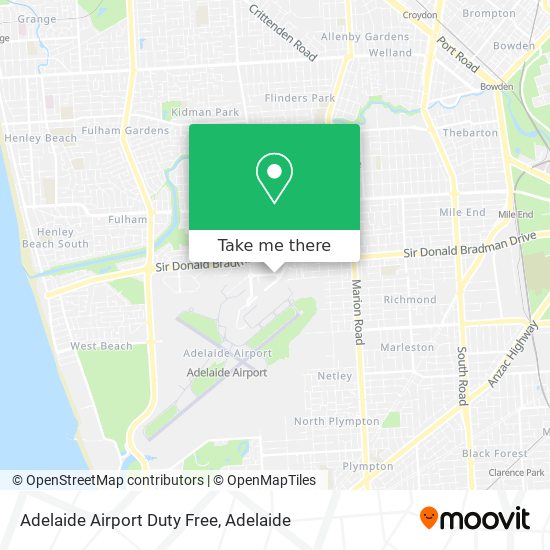 Adelaide Airport Duty Free map