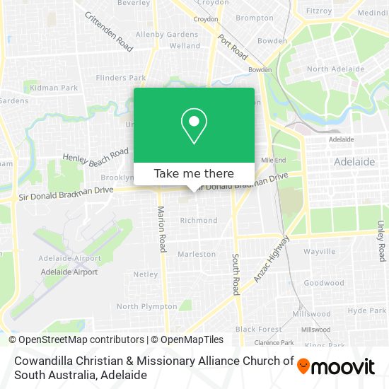 Cowandilla Christian & Missionary Alliance Church of South Australia map