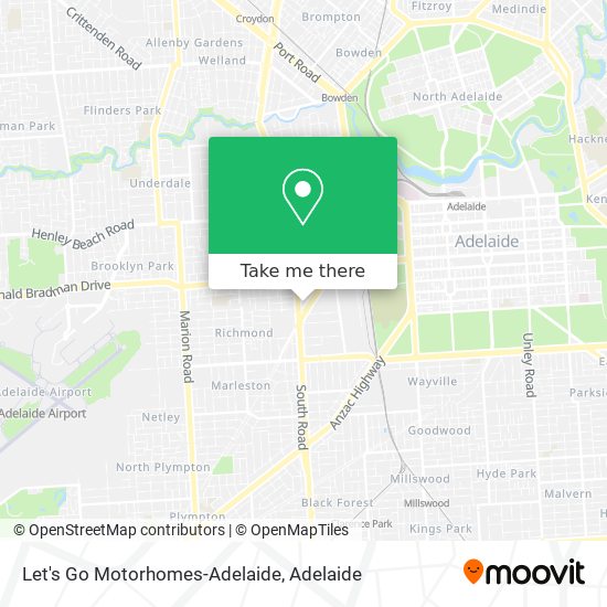 Let's Go Motorhomes-Adelaide map