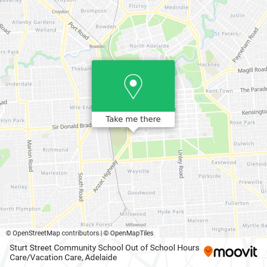 Mapa Sturt Street Community School Out of School Hours Care / Vacation Care
