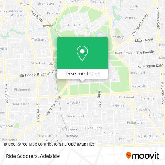 Mapa Ride Scooters