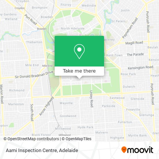 Aami Inspection Centre map