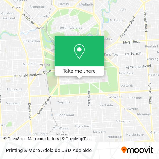 Printing & More Adelaide CBD map