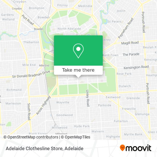 Mapa Adelaide Clothesline Store