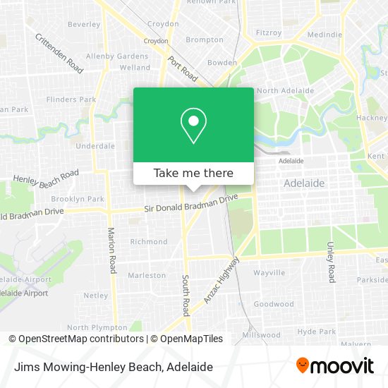 Jims Mowing-Henley Beach map