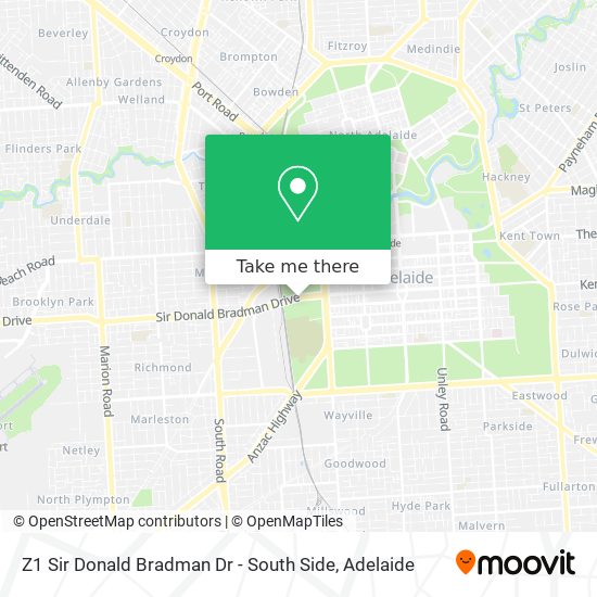 Mapa Z1 Sir Donald Bradman Dr - South Side