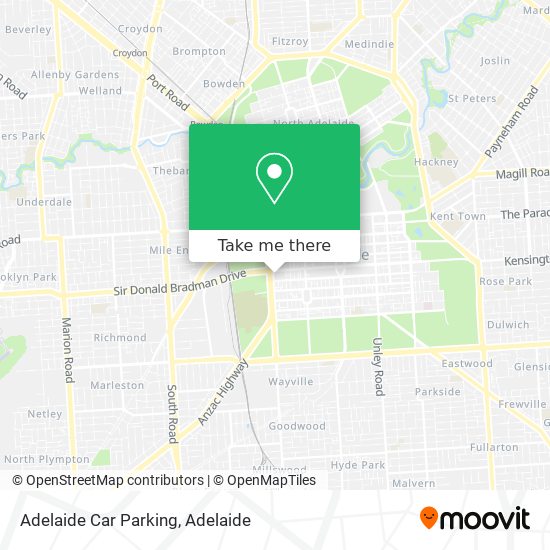 Mapa Adelaide Car Parking