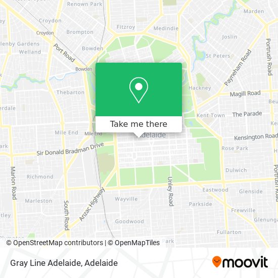 Gray Line Adelaide map