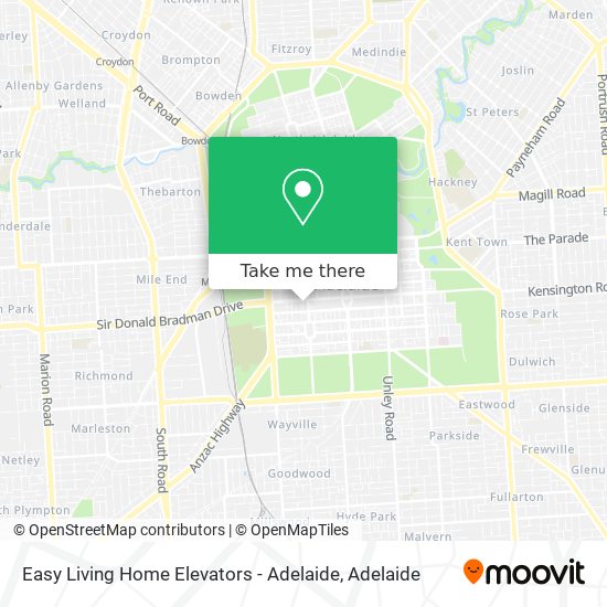 Easy Living Home Elevators - Adelaide map