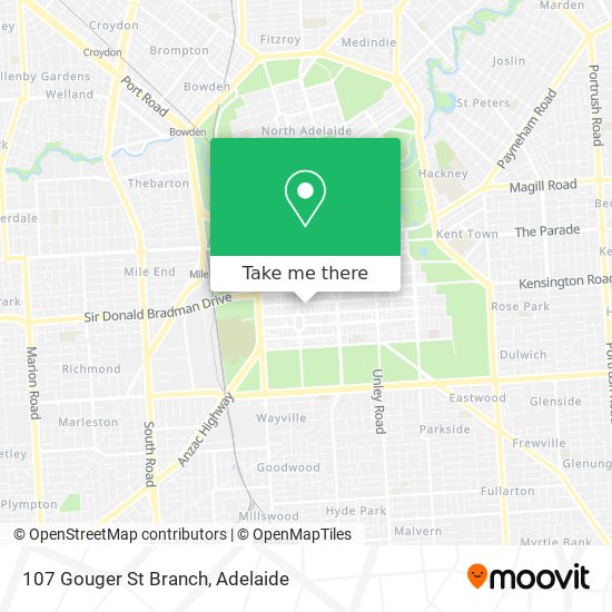 107 Gouger St Branch map