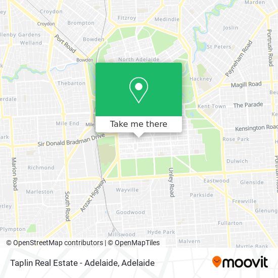 Taplin Real Estate - Adelaide map