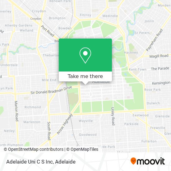 Adelaide Uni C S Inc map