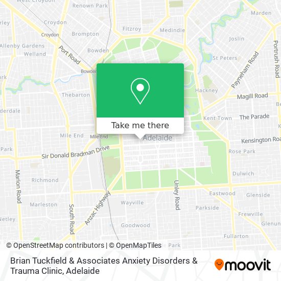 Brian Tuckfield & Associates Anxiety Disorders & Trauma Clinic map
