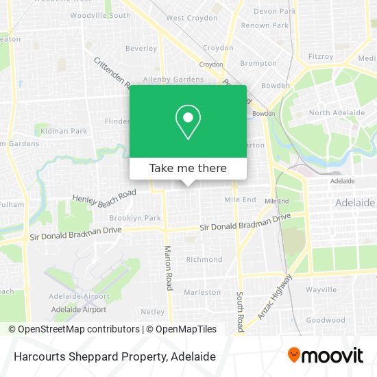 Mapa Harcourts Sheppard Property