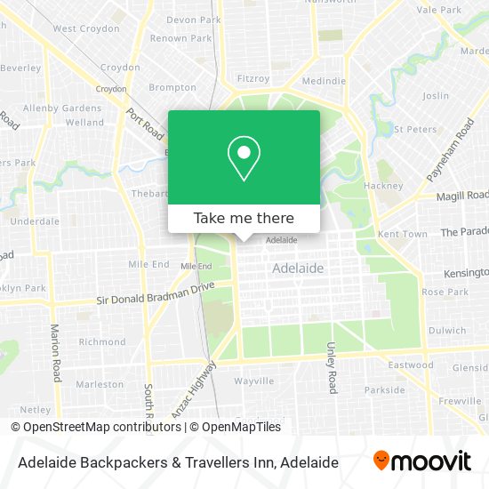 Adelaide Backpackers & Travellers Inn map