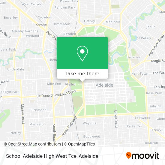 Mapa School Adelaide High West Tce
