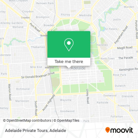 Adelaide Private Tours map