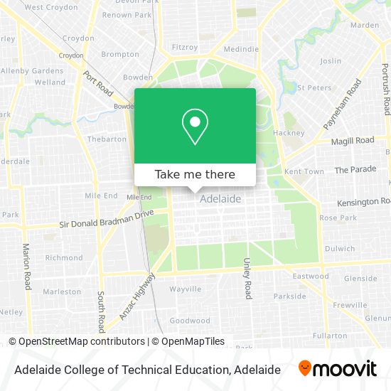 Mapa Adelaide College of Technical Education