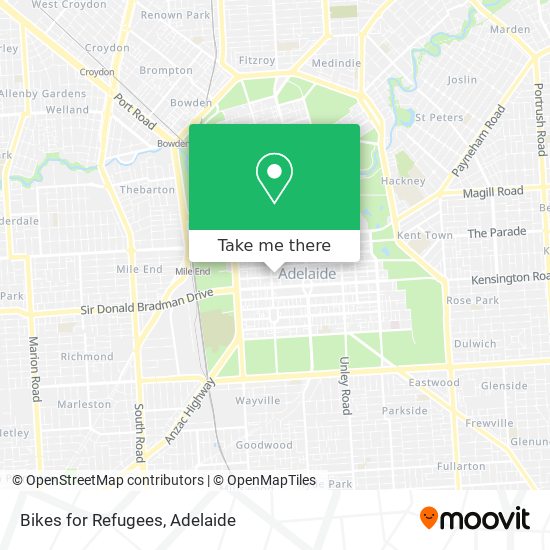 Bikes for Refugees map