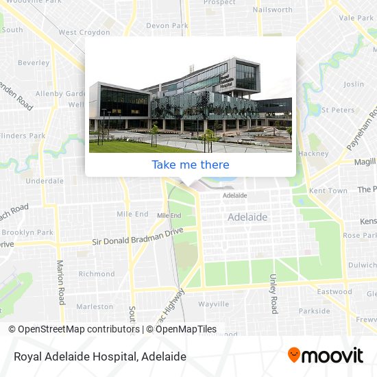 Mapa Royal Adelaide Hospital