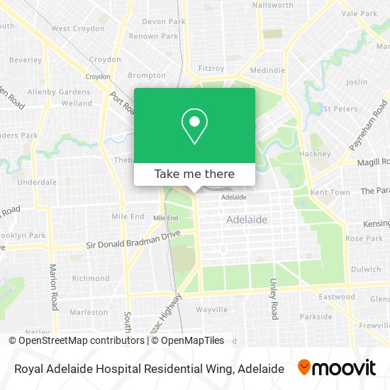 Royal Adelaide Hospital Residential Wing map