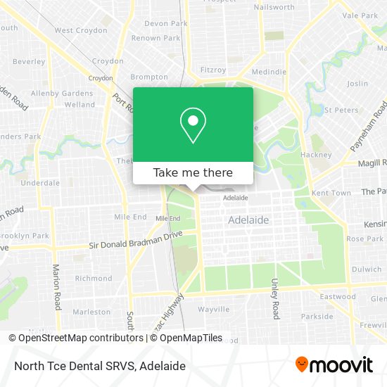 Mapa North Tce Dental SRVS