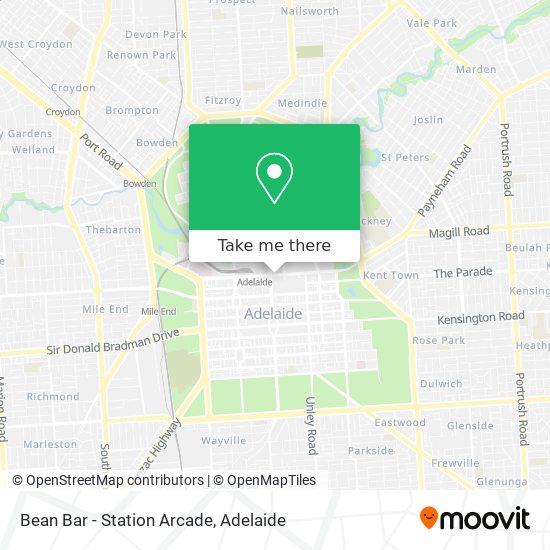 Bean Bar - Station Arcade map