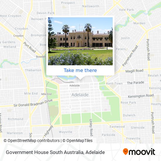 Mapa Government House South Australia