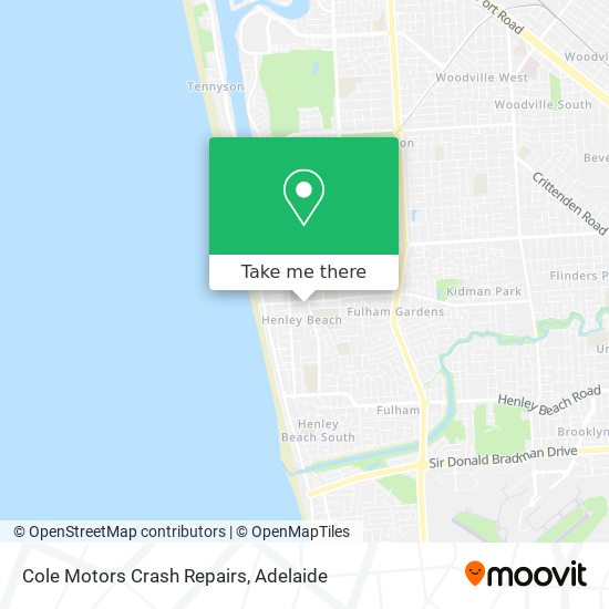 Cole Motors Crash Repairs map