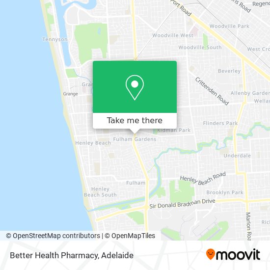 Better Health Pharmacy map