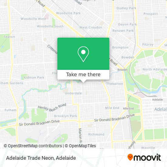 Adelaide Trade Neon map