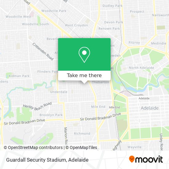 Mapa Guardall Security Stadium