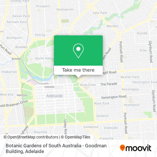 Botanic Gardens of South Australia - Goodman Building map