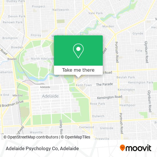 Mapa Adelaide Psychology Co