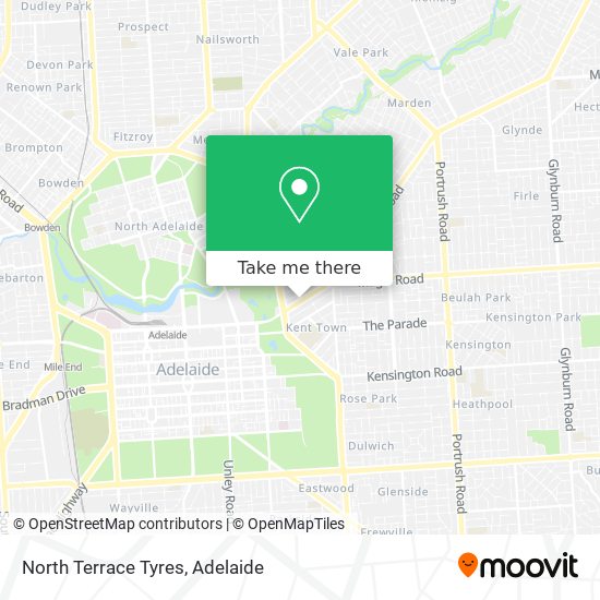 North Terrace Tyres map