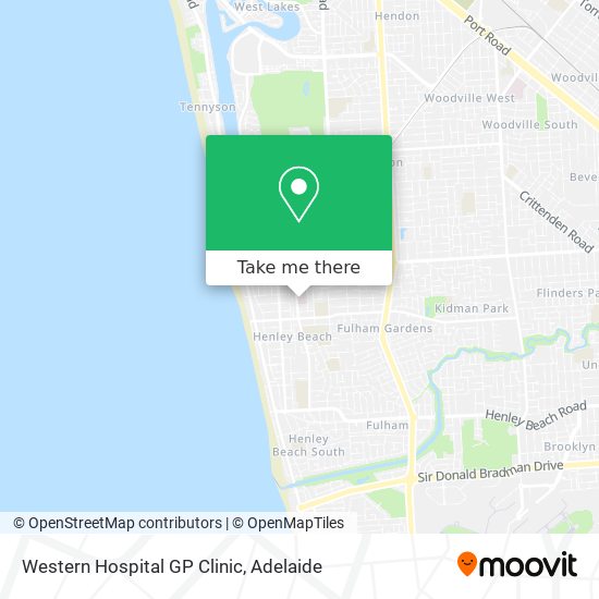 Western Hospital GP Clinic map