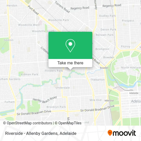 Mapa Riverside - Allenby Gardens