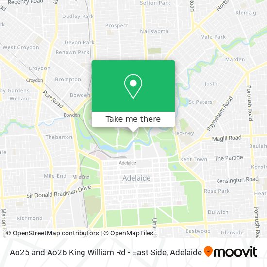 Ao25 and Ao26 King William Rd - East Side map