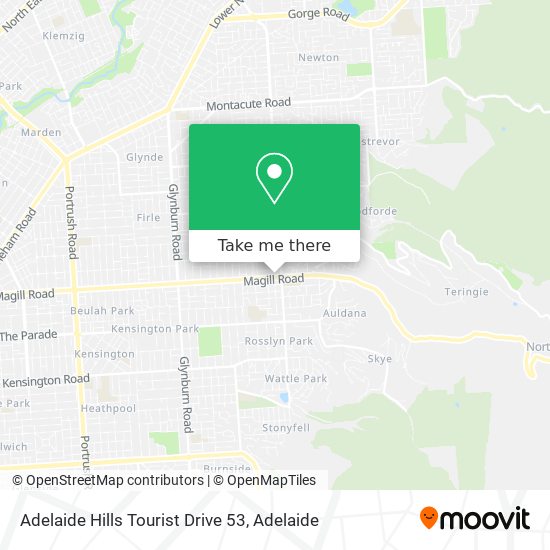 Mapa Adelaide Hills Tourist Drive 53