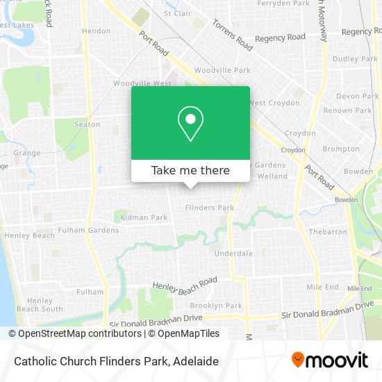 Mapa Catholic Church Flinders Park