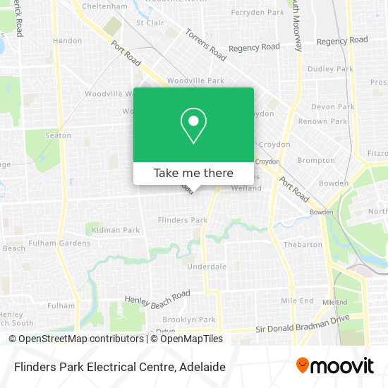 Mapa Flinders Park Electrical Centre