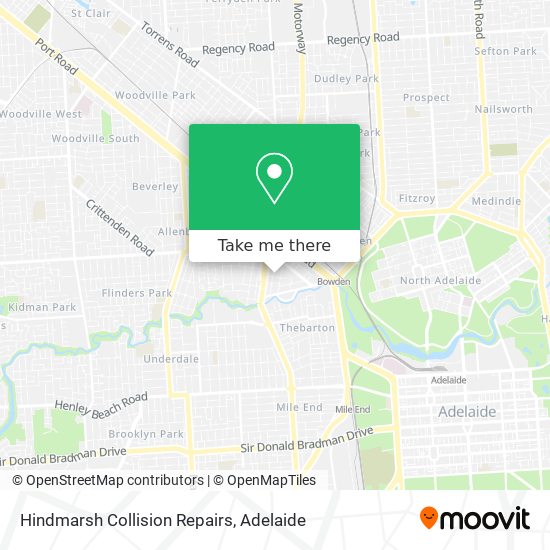 Hindmarsh Collision Repairs map