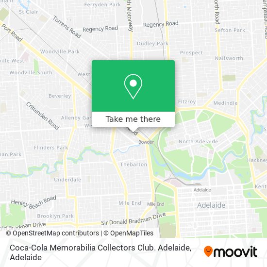 Coca-Cola Memorabilia Collectors Club. Adelaide map