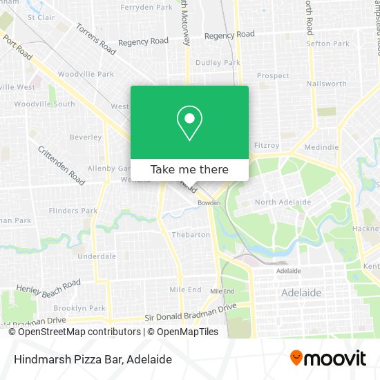 Mapa Hindmarsh Pizza Bar
