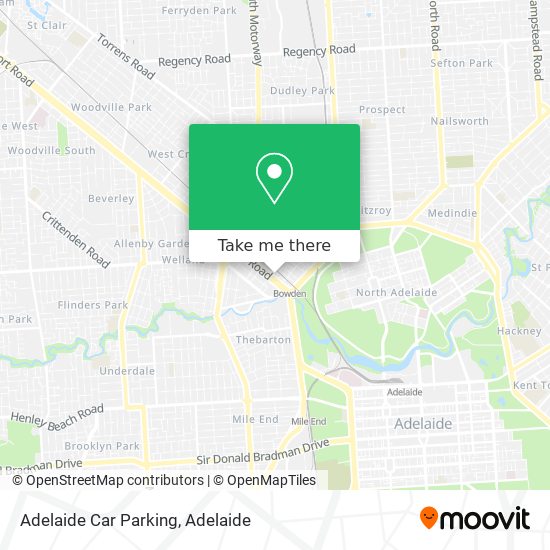 Mapa Adelaide Car Parking