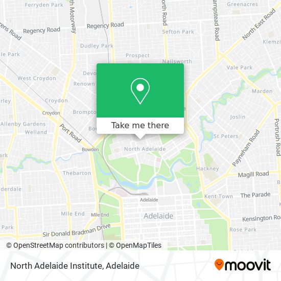 North Adelaide Institute map