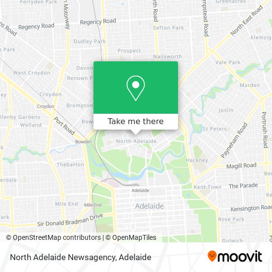 North Adelaide Newsagency map